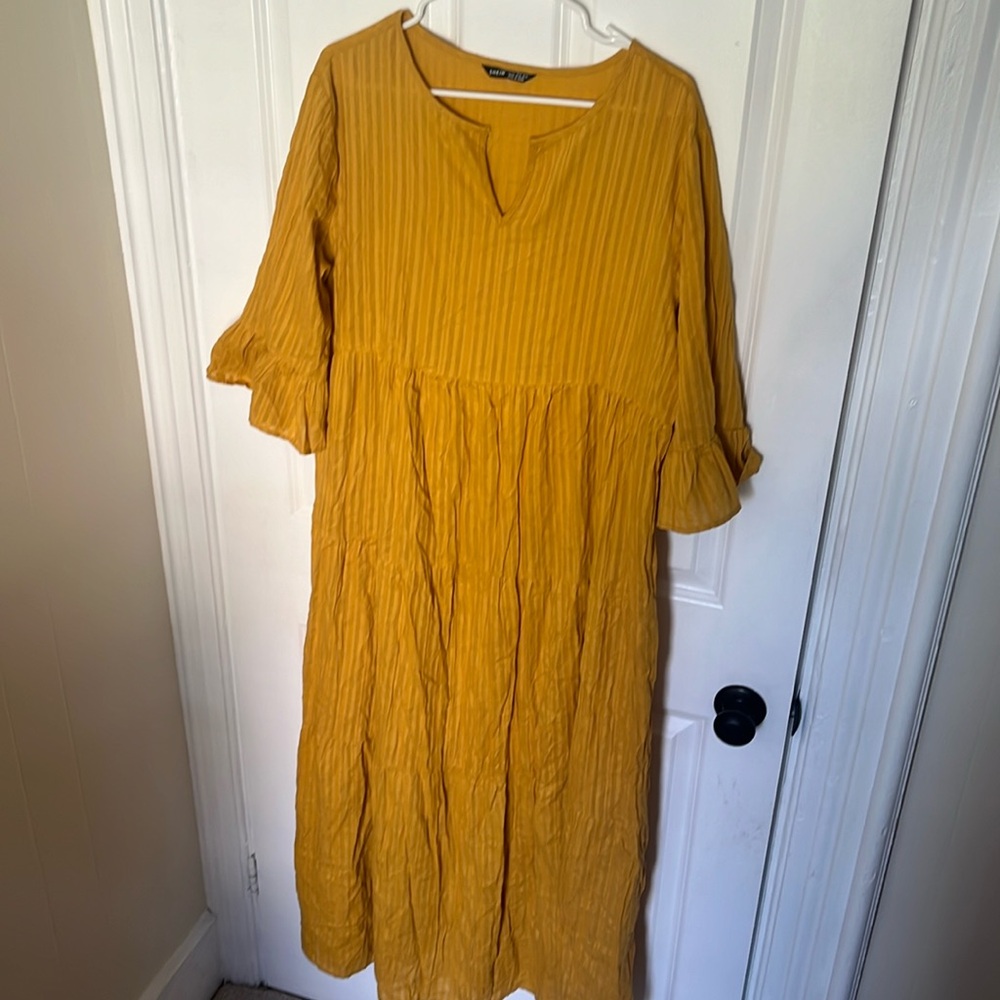 SHIEN XXL MUSTARD DRESS